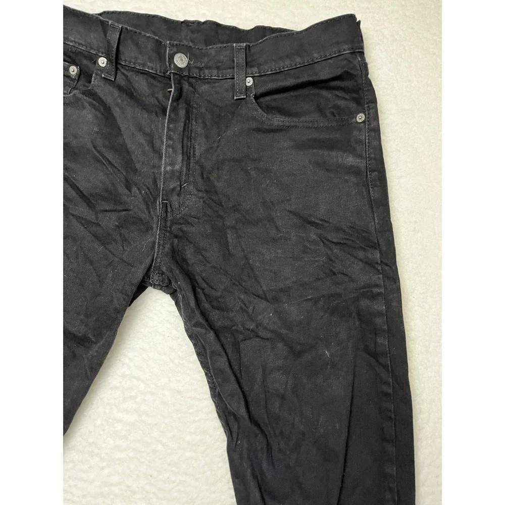Levis Jeans Mens 33x30 Black‎ 502 Regular Taper Fit Stretch Denim Pants 3869
